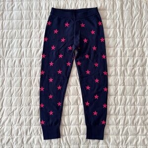 GAP Navy Leggings with Pink Star Print